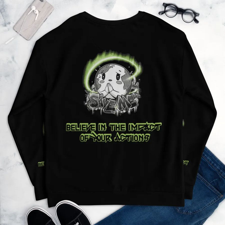 Save Me Recycled Unisex Sweatshirt – Wear Your Commitment product image (12)