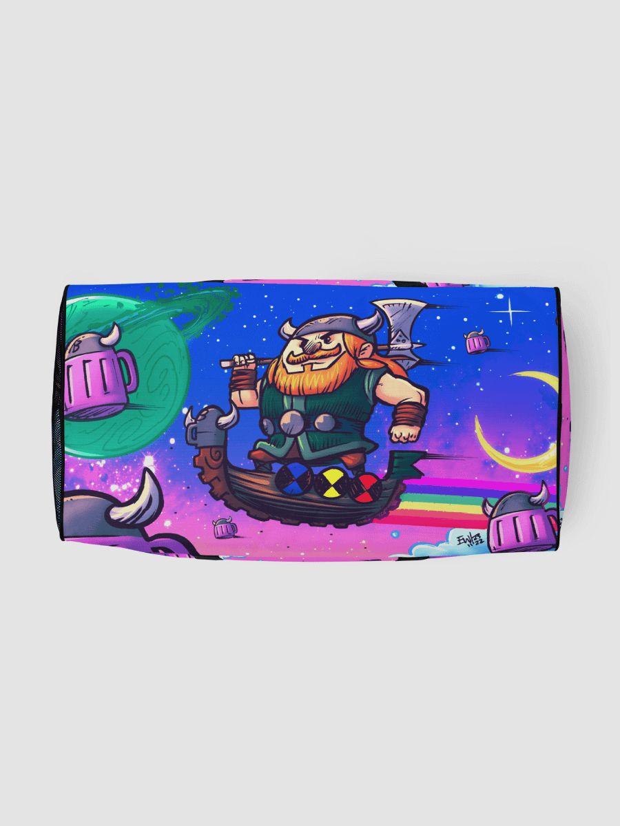 Flying Bumkin in viking war canoe All-Over Print Duffle Bag product image (8)