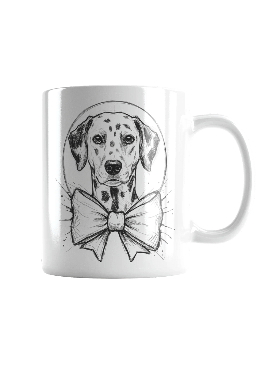Dalmatian With A Bow Sketch-y Art Chic Small Ceramic Mug product image (2)