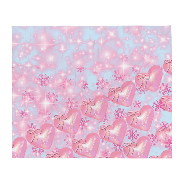 pink cuddly Christmas throw for decor moms wives friends girls product image (2)