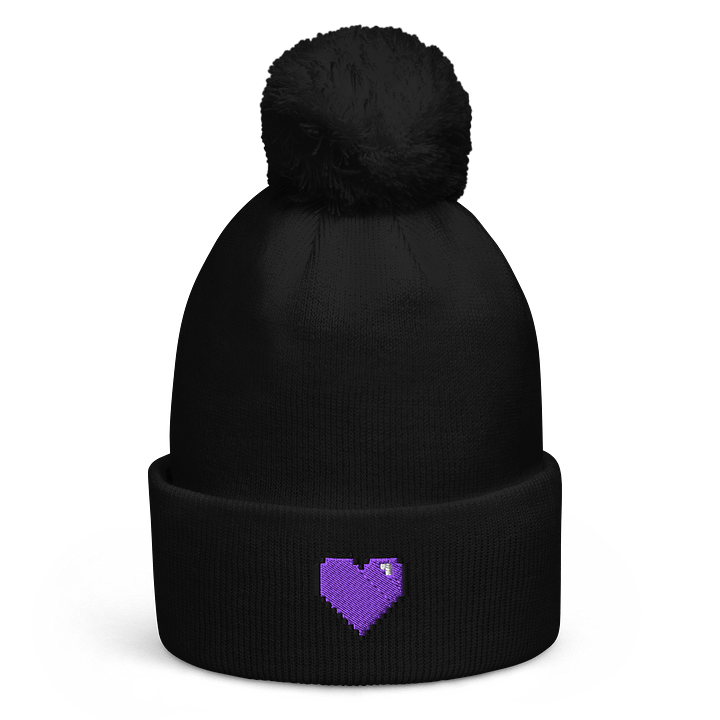 HollyRex Pixel Heart Pom-Pom Beanie product image (1)