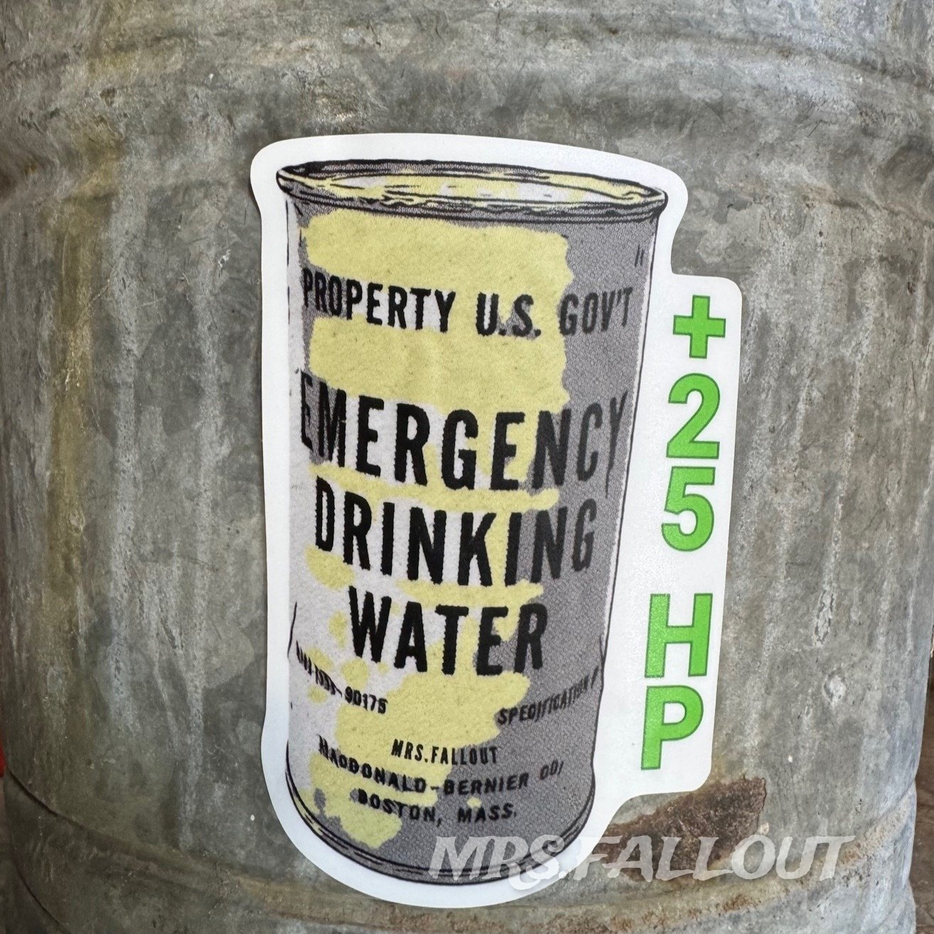 Purified Water Can +25HP (FO 76) Sticker product image (1)