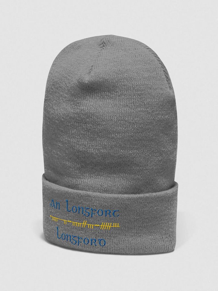 Longford/An Longfort Scholastic style Ogham embroidered Cuffed Beanie product image (22)