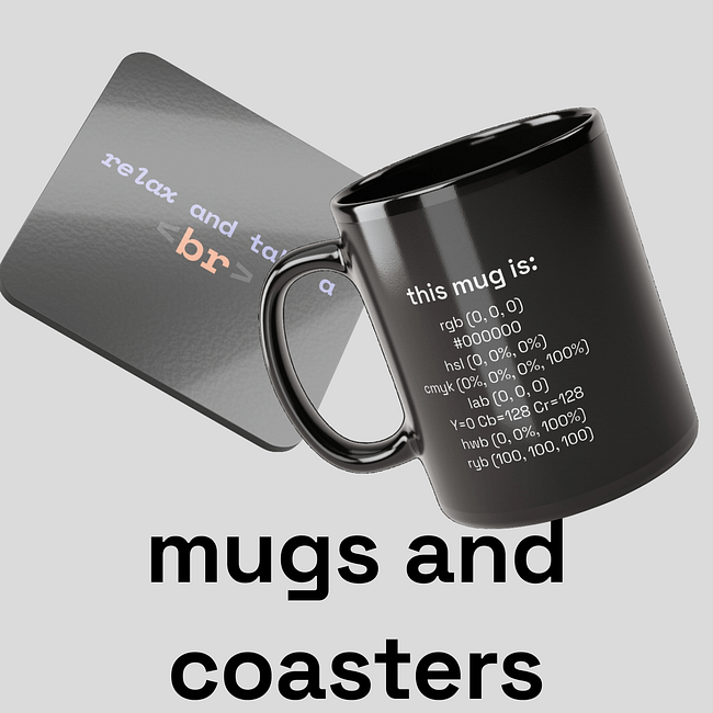 Mugs and coasters
