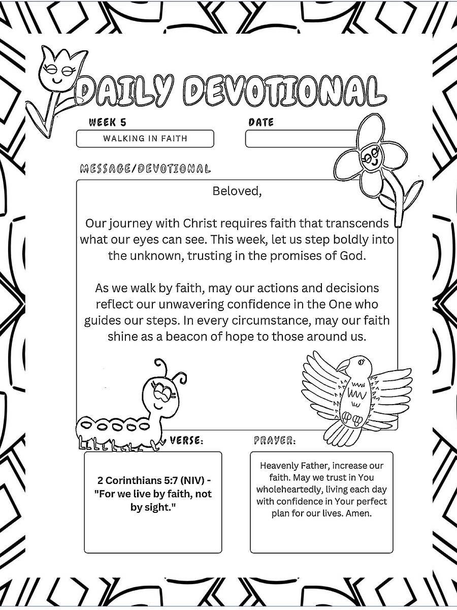 A Walk in Faith-52 Week Coloring Devotional product image (3)