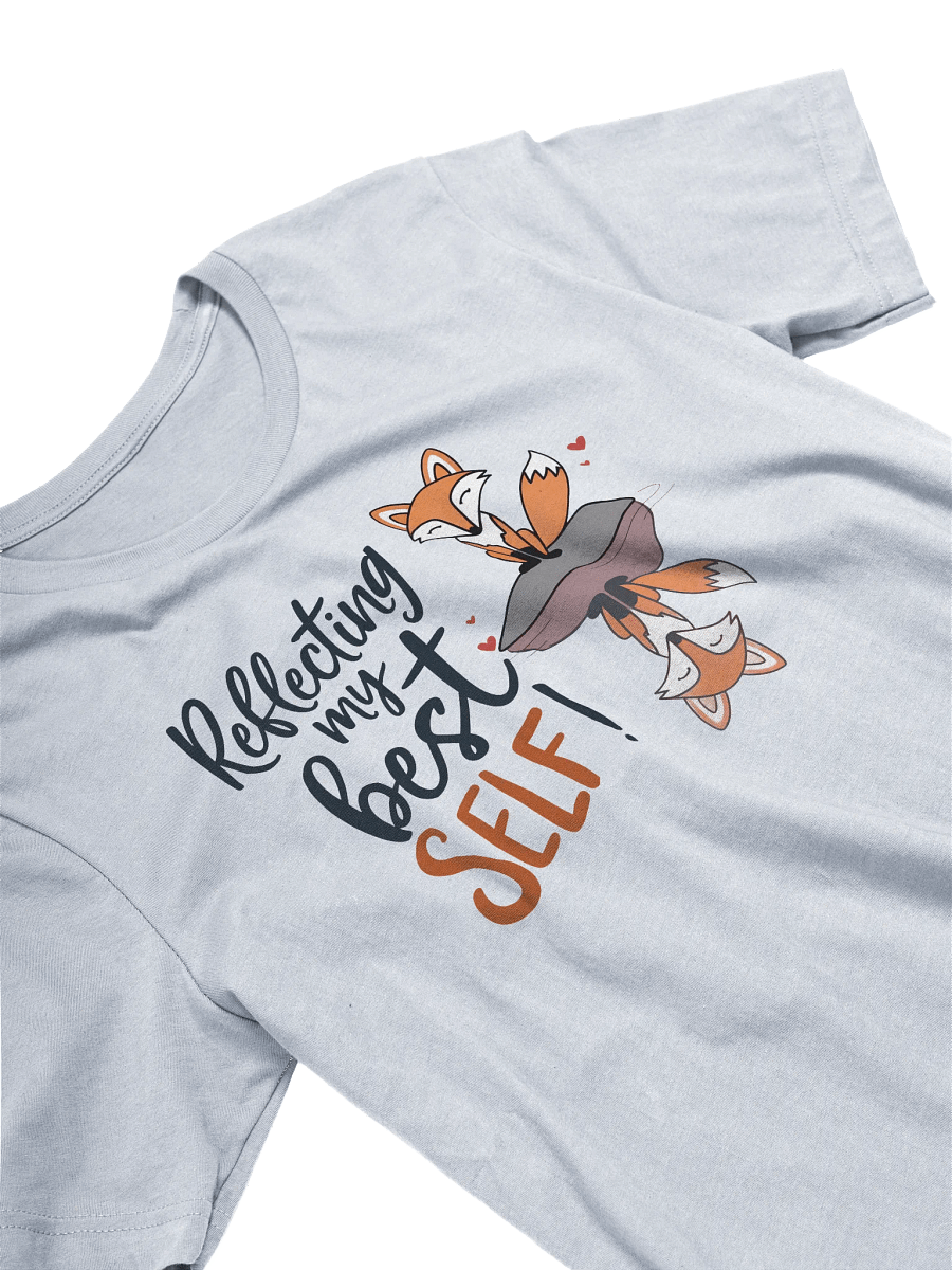 Reflecting My Best Self T-Shirt, Cute Fox Mindfulness Tee, Self Love Motivational Shirt, Positive Quote Graphic T-shirt product image (3)