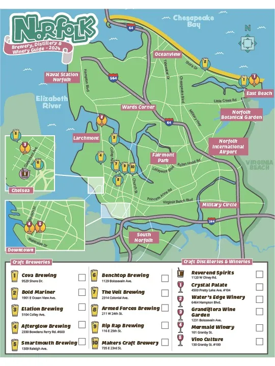 Hampton Roads Brewery Map Bundle - Digital Download product image (2)