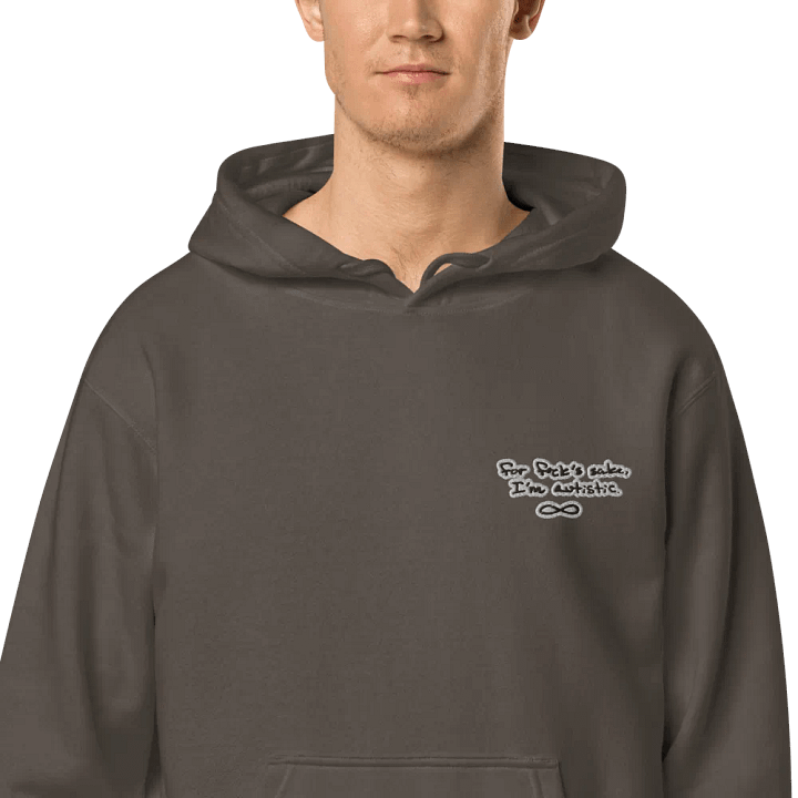 FFS, I'm Autistic (L.C. bubble design) embroidered pigment hoodie product image (1)