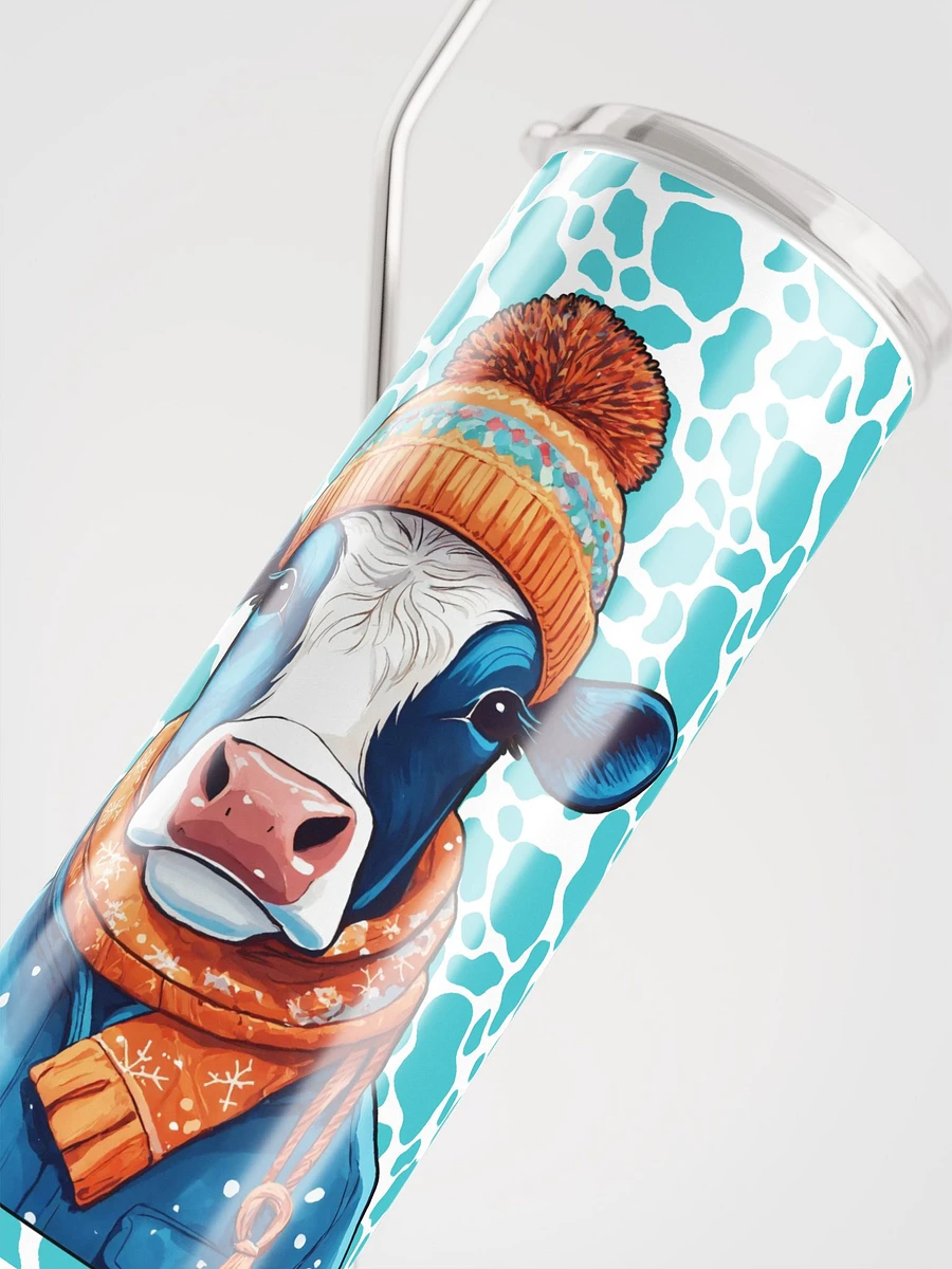 Winter Cow with Beanie Tumbler product image (1)