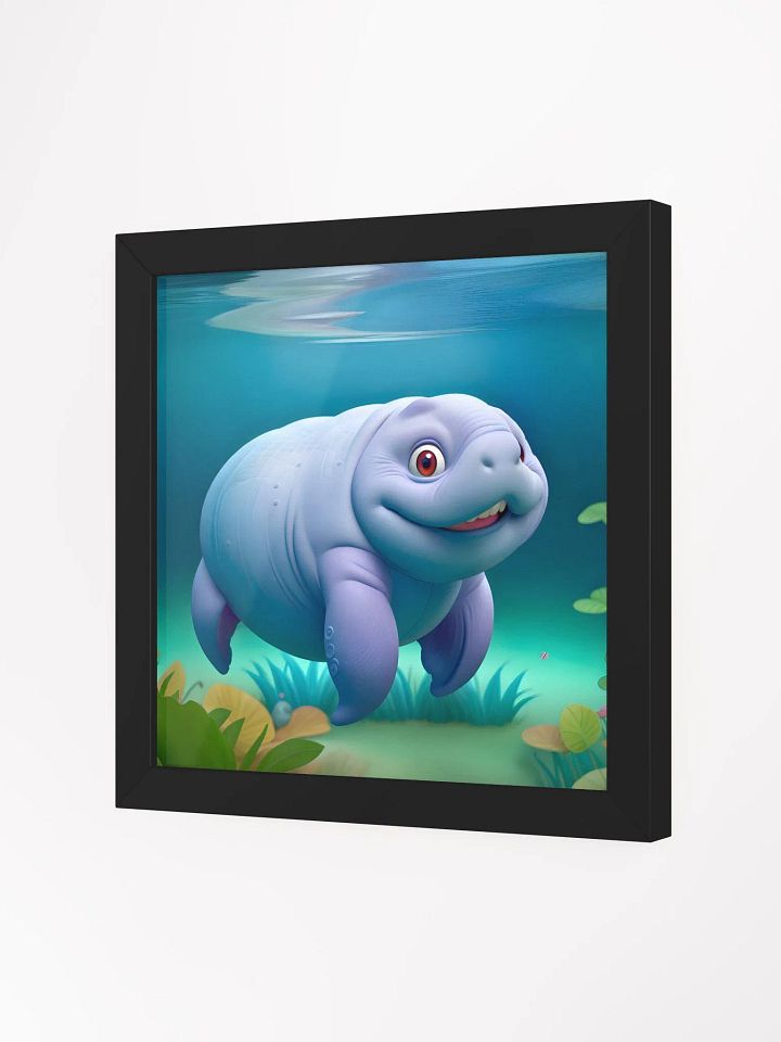 Endangered Species - Mexico - Manatee Eco-Friendly Ayous Wood Framed Poster product image (2)