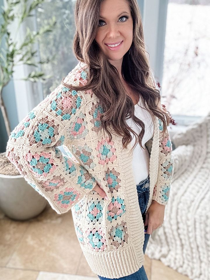 Granny Style Cardigan Crochet Pattern product image (1)