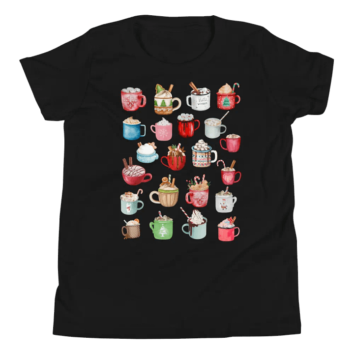 Hot Cocoa Collage Winter Youth T-Shirt product image (1)