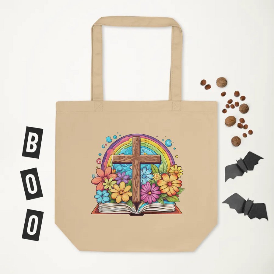 Rainbow Cross Hope Tote Bag product image (5)