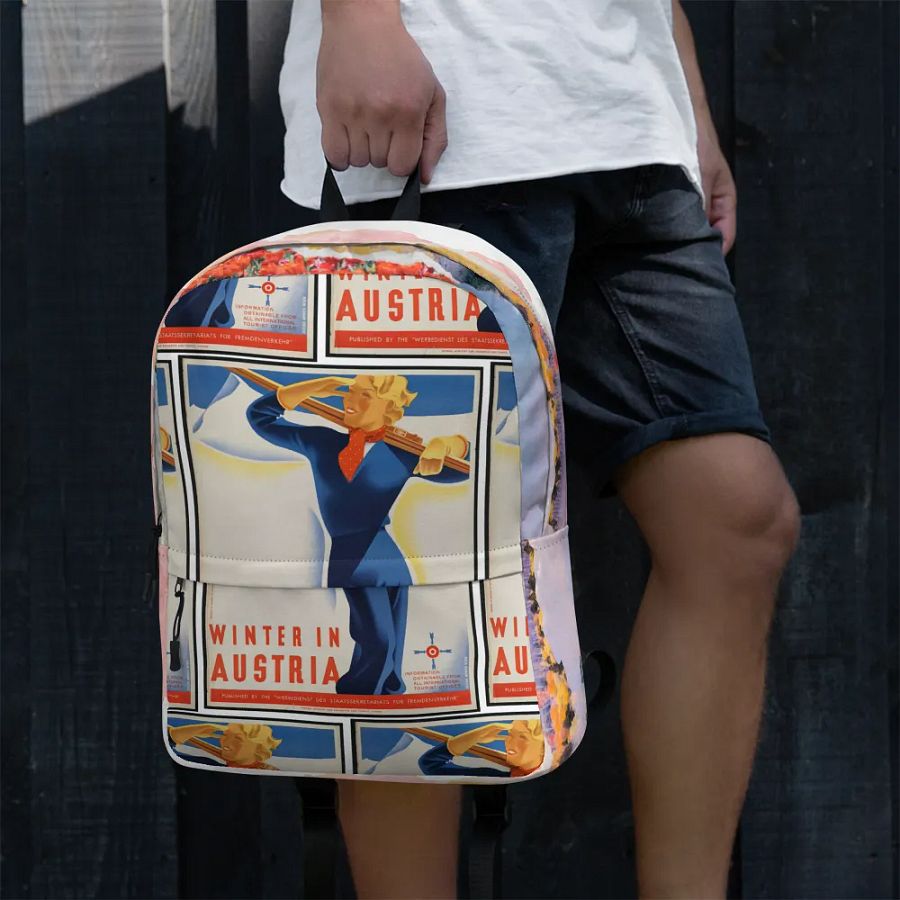 “Winter in Austria” All-Over Printed Landscape Backpack product image (6)