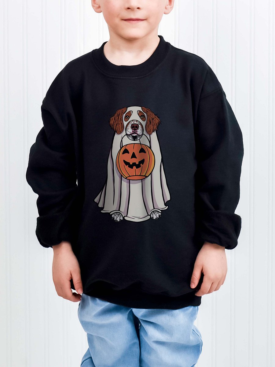 Halloween Brittany Spaniel Youth Sweatshirt product image (1)