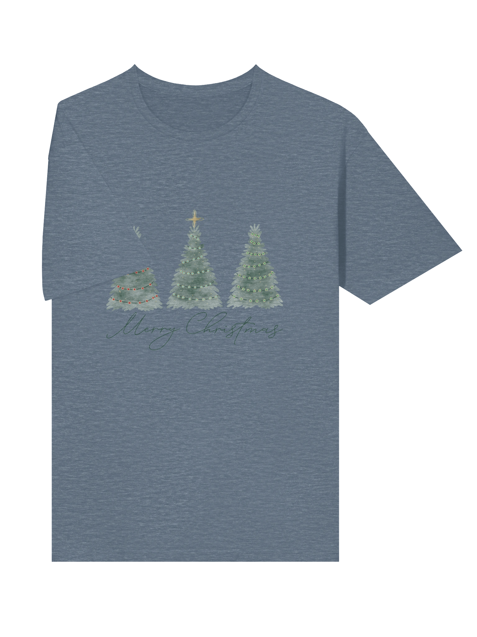 Watercolor Christmas Trees Merry Christmas T Shirt product image (78)