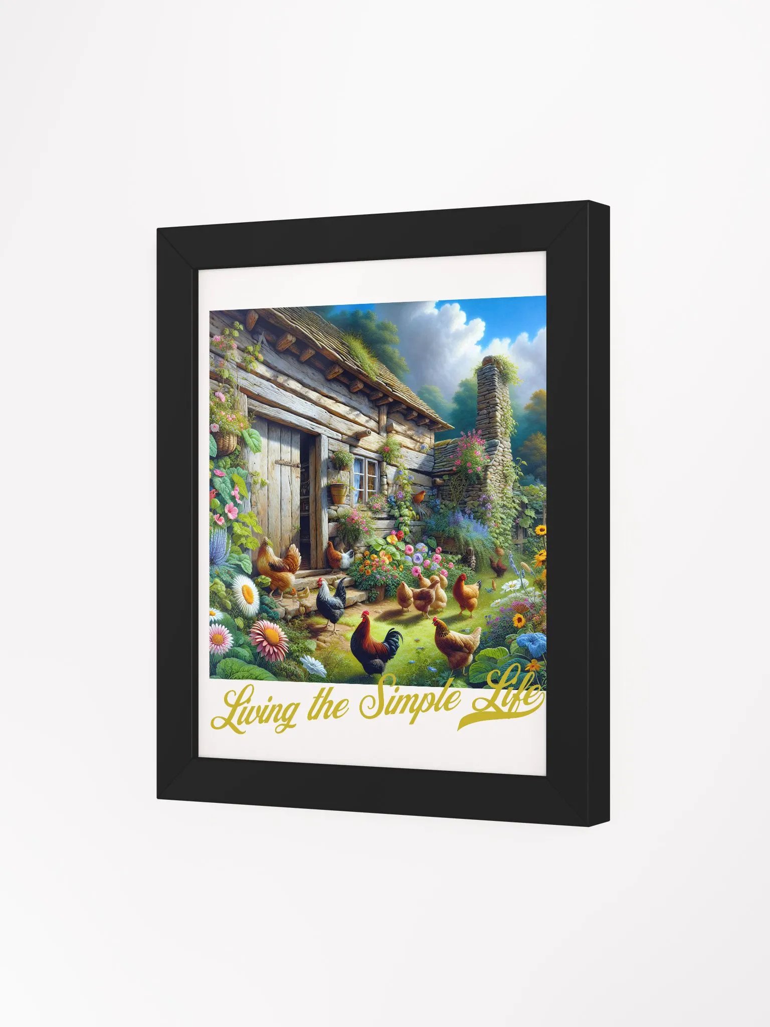 Living the Simple Life Framed Poster | Serene Living | Tranquil Life | Simple Joys Wall Art | Peace and Simplicity Decor | Serenity in Simplicity | Calming Wall Decor | Live Simply, Live Fully product image (3)