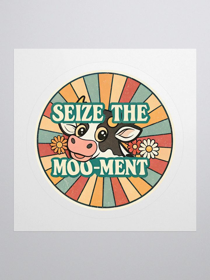 Seize the Moo-ment Cow Kiss Cut Stickers product image (2)