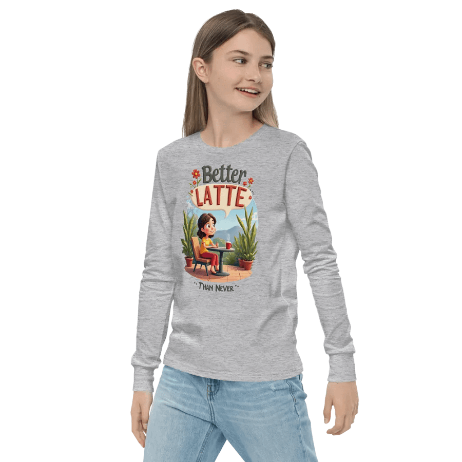 Better Latte Youth Long Sleeve Tee product image (9)