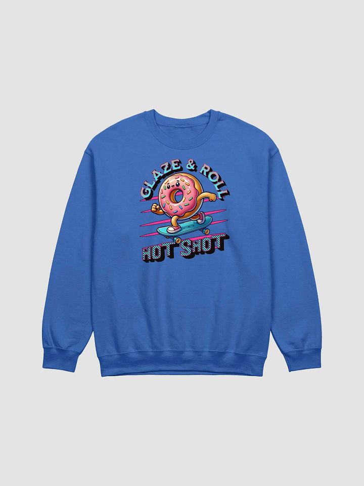 Glaze And Roll Hot Shot Skateboard Doughnut Sweatshirt product image (17)