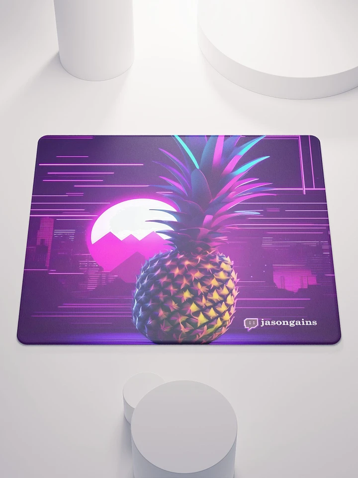 Neon Pineapple Cyberpunk Gaming Mouse Pad product image (2)