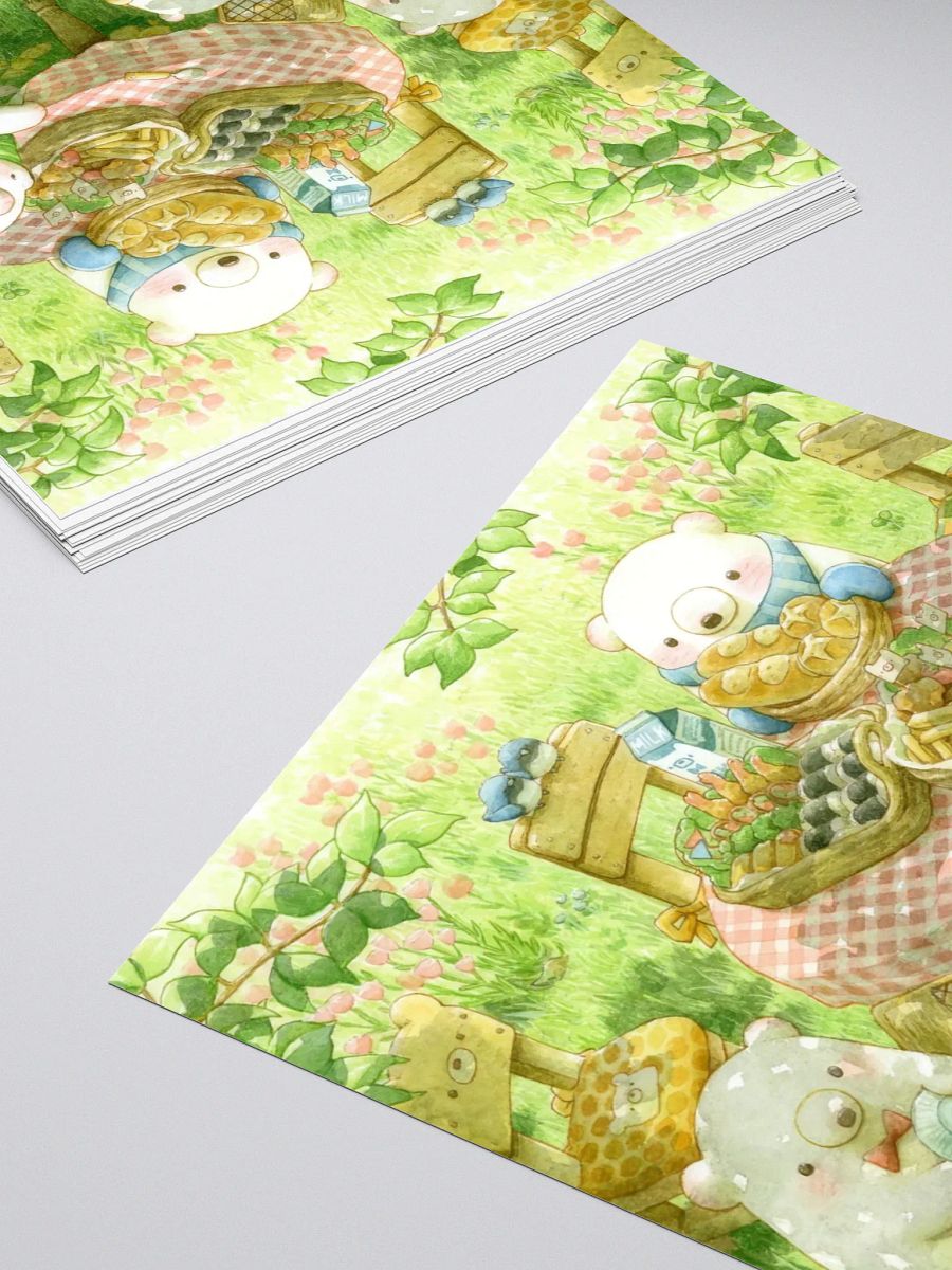 Cute Bear Picnic Sticker - Whimsical Soft Bears Friends product image (12)