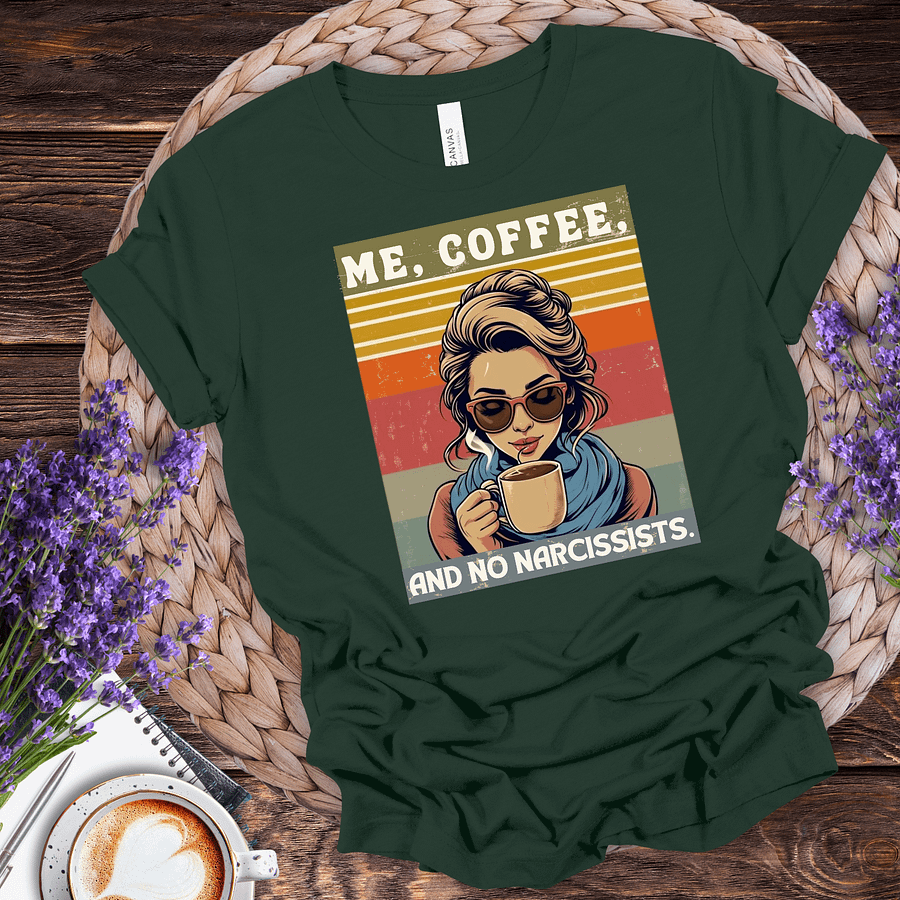 Me Coffee No Narcissist Tee product image (4)