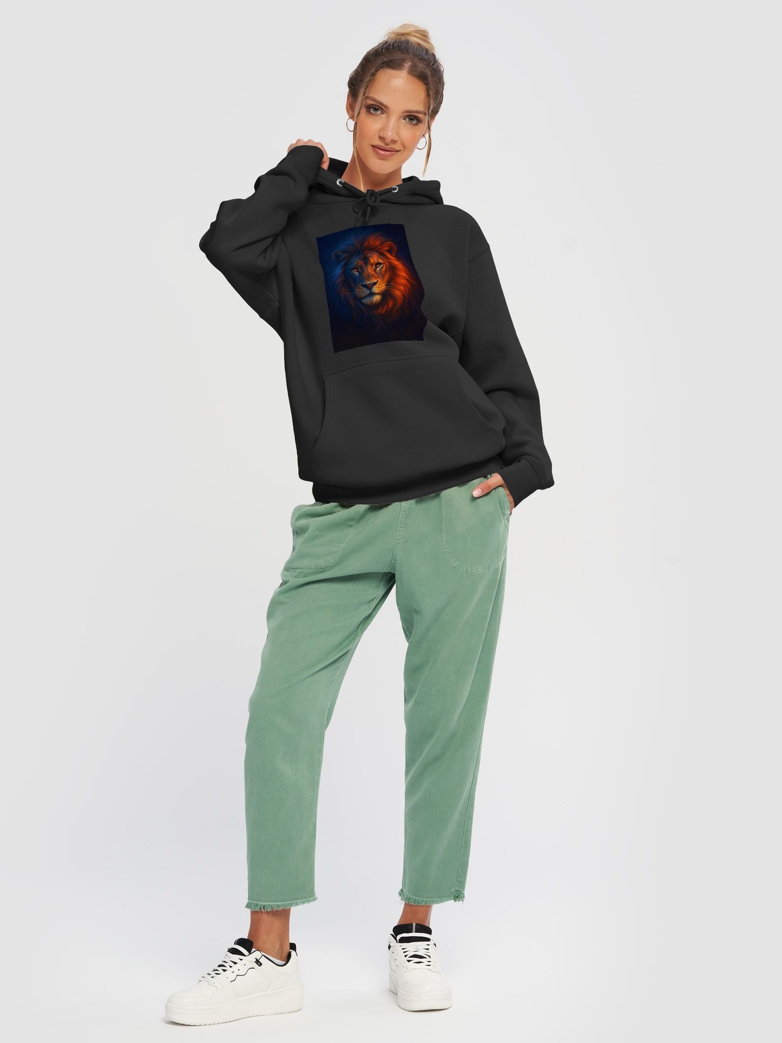 Fiery Mane Lion Unisex Hoodie product image (28)