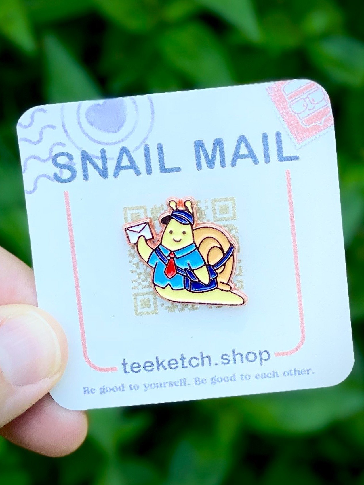 Snail Mail Enamel Pin product image (1)
