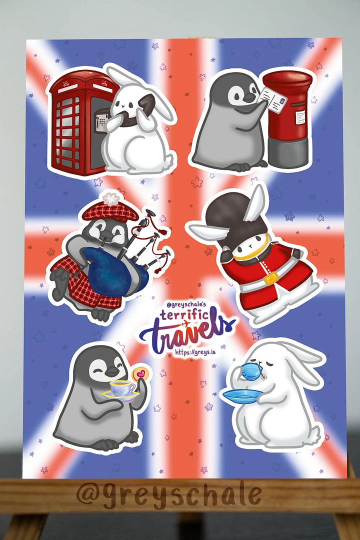 Terrific Travels - UK Sticker Sheet product image (1)