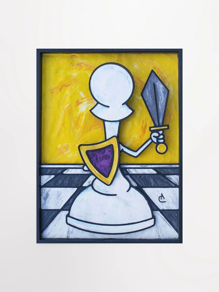 White Pawn Fighter Print product image (1)