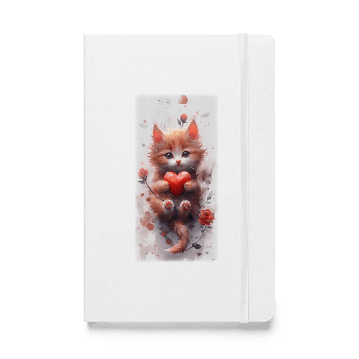 Cute cat with heart. Hardcover Bound Notebook | JournalBook® product image (4)