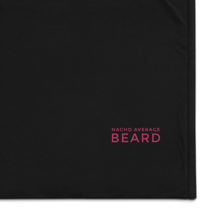 Nacho Average Beard Embroider Sherpa Blanket (Black/ flamingo) product image (1)