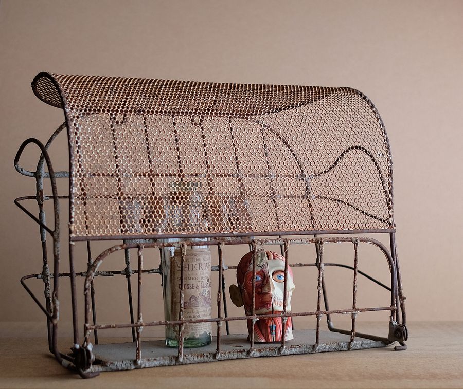昭和レトロ 古い自転車かご product image (5)