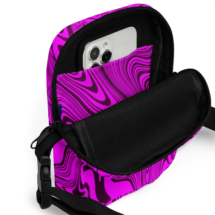 Utility Crossbody Bag - Abstract Purple Swirls product image (2)