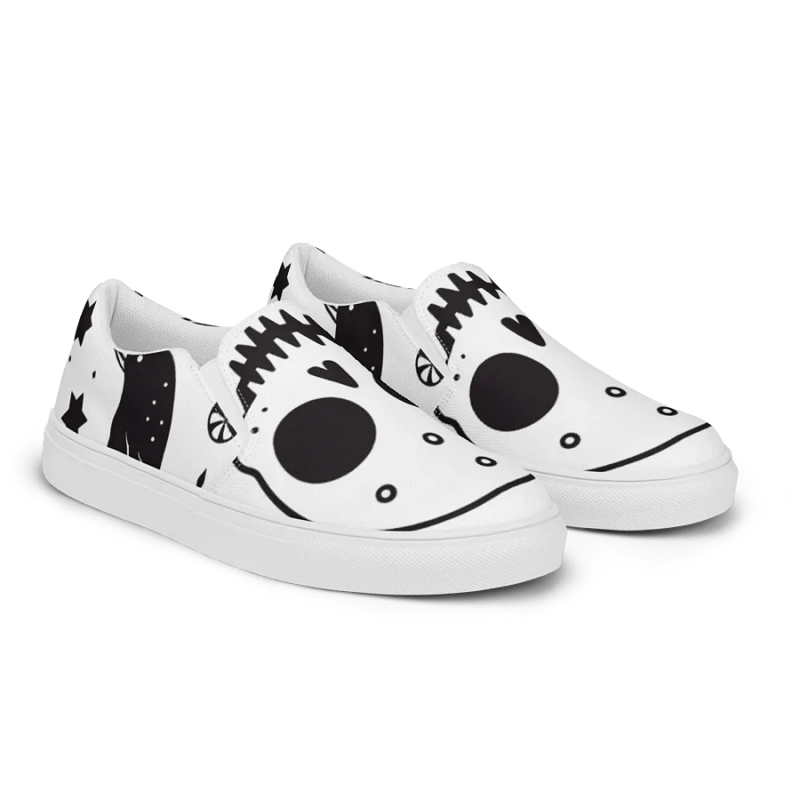 Men's Slip-On Canvas Shoes with Large Skull Design 💀 product image (6)