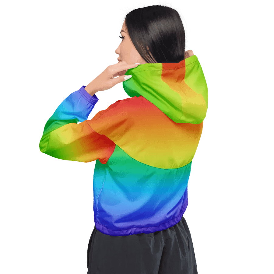 Rainbow Women's Cropped Windbreaker product image (4)