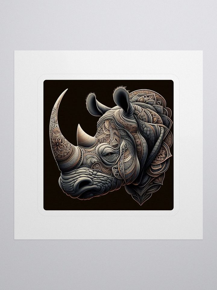 Ornate Rhino Kiss Cut Stickers product image (1)