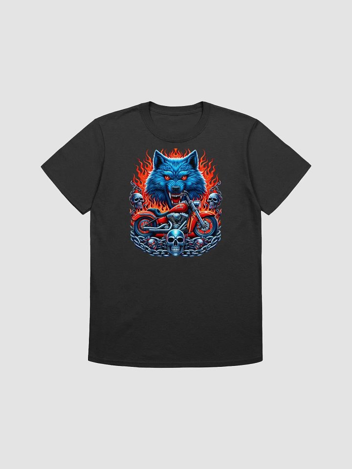 Fierce Wolf Motorcycle Unisex T-Shirt #15 product image (1)