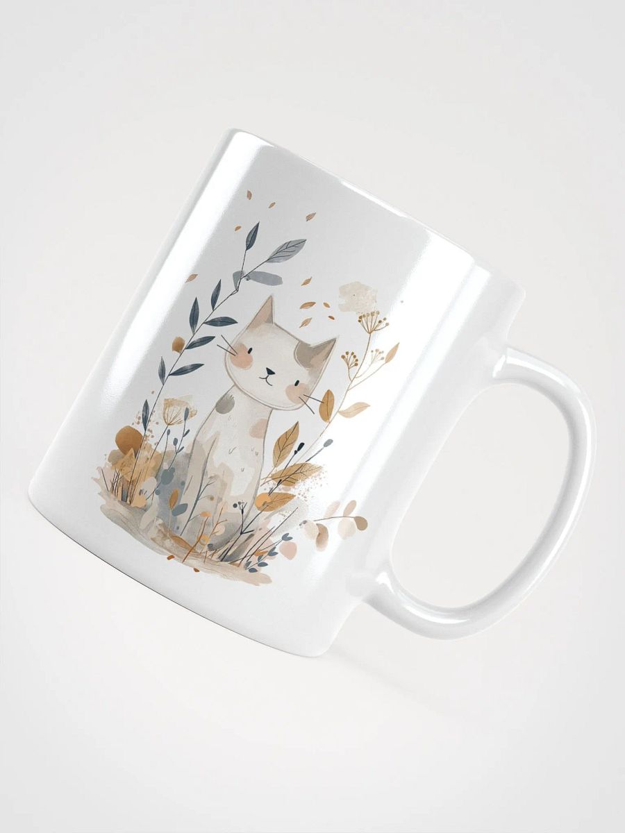 Adorable Cat Mug with Autumn Floral Design product image (5)
