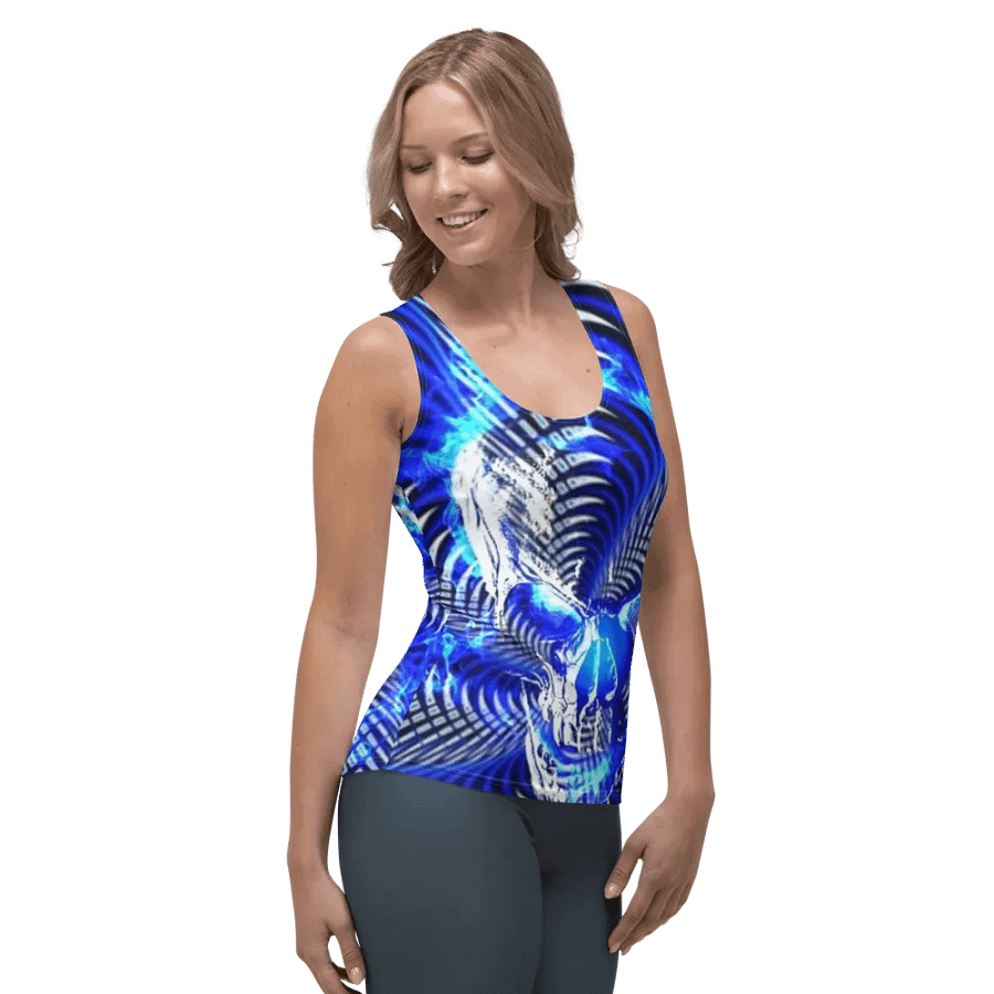 Neon Skull Symmetry Women's Tank Top product image (6)