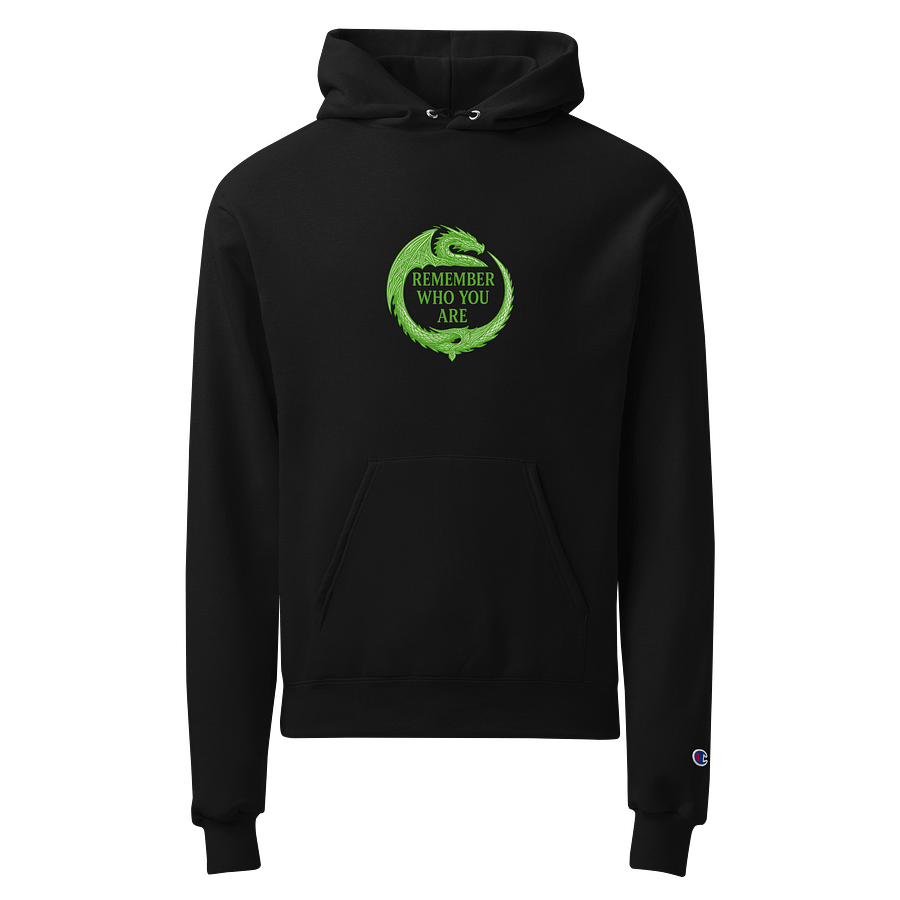 🟩 Green Dragon Hoodie – “Remember Who You Are” (Champion Edition) product image (1)