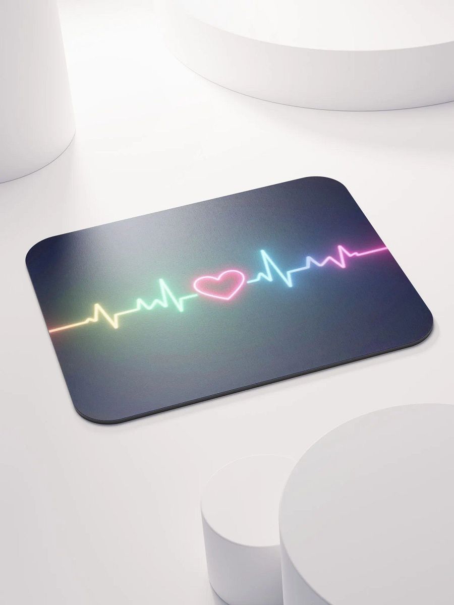 Neon Heartbeat Mouse Pad product image (4)
