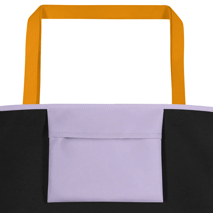 Say Something Nice Lilac Purple Tote Bag with Yellow Straps product image (2)