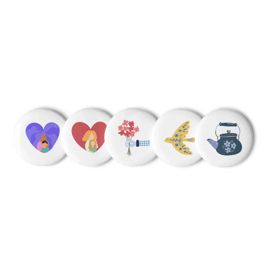 Heartfelt Embrace Pin Buttons Set product image (5)