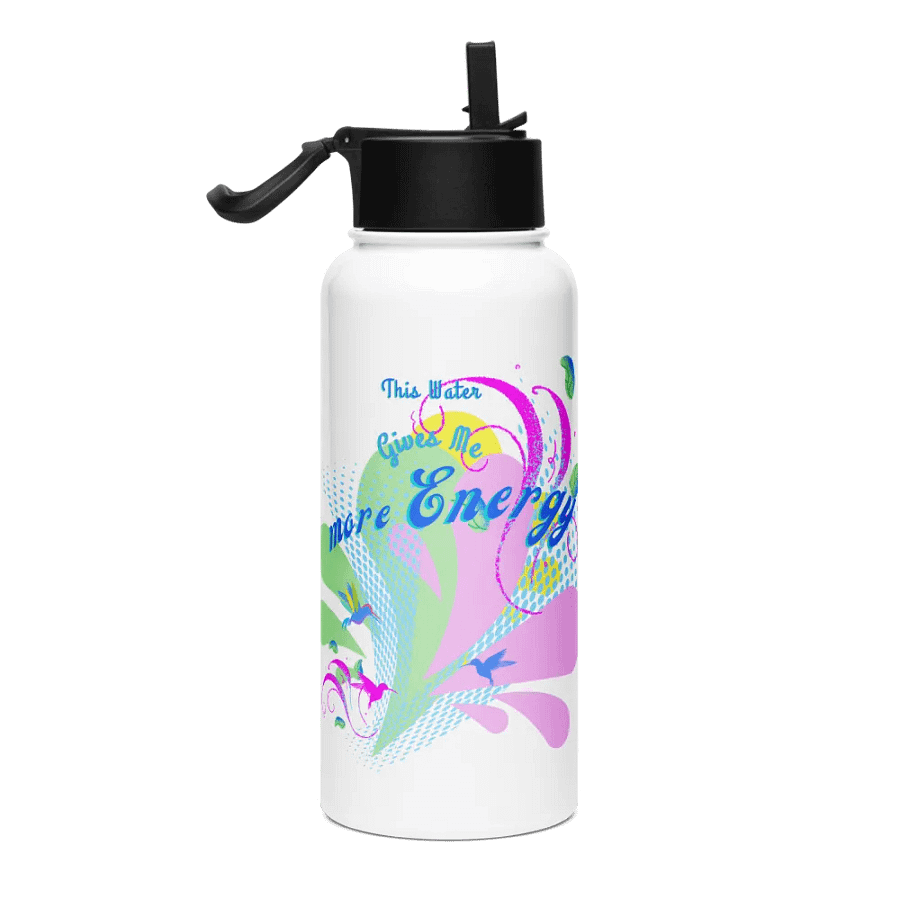Energetic Vibes Stainless Steel Water Bottle for healthy moms ladies men product image (4)