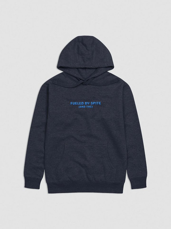 FUELED BY SPITE (aqua thread) embroidered heavyweight hoodie product image (1)
