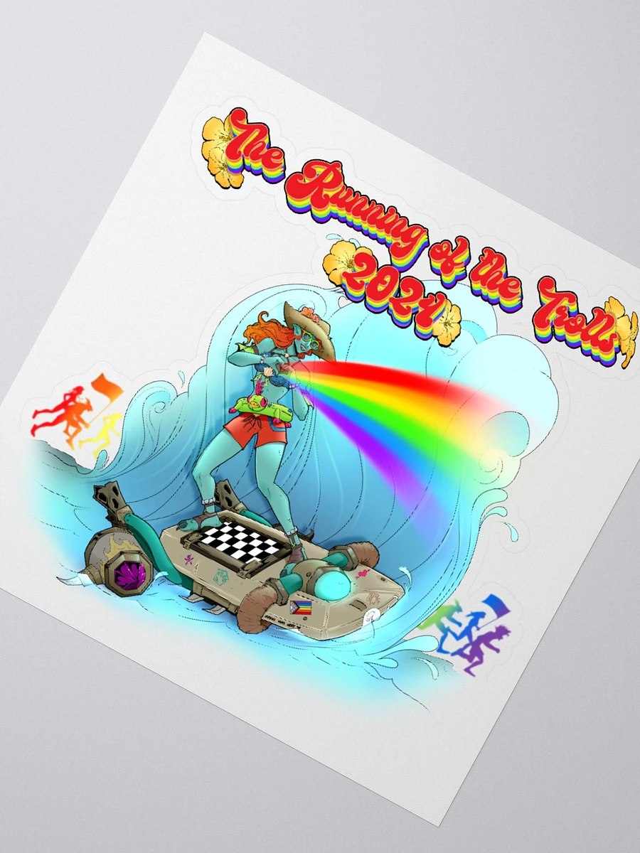 Running of the Trolls Rainbow Cut Sticker by Mischi product image (2)