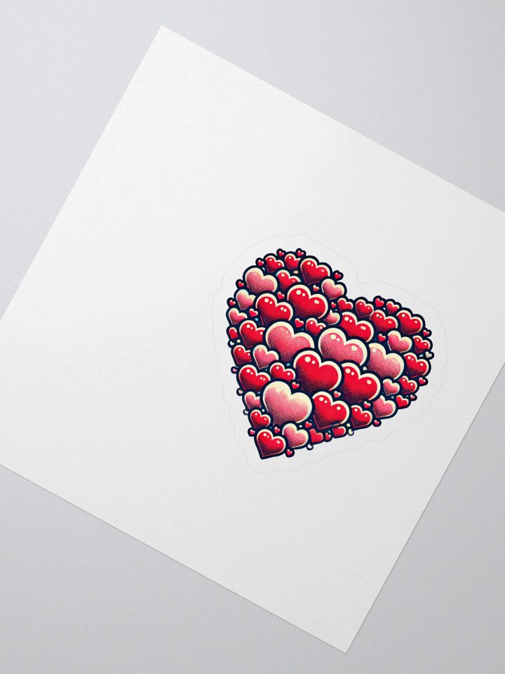 Bundle of hearts sticker product image (2)