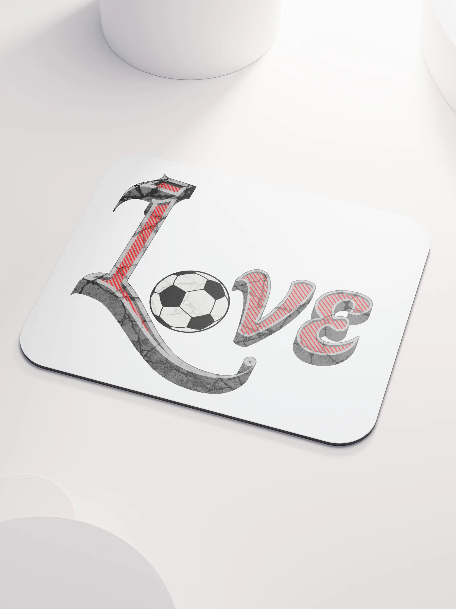 Love Soccer Grunge Mouse Pad product image (3)
